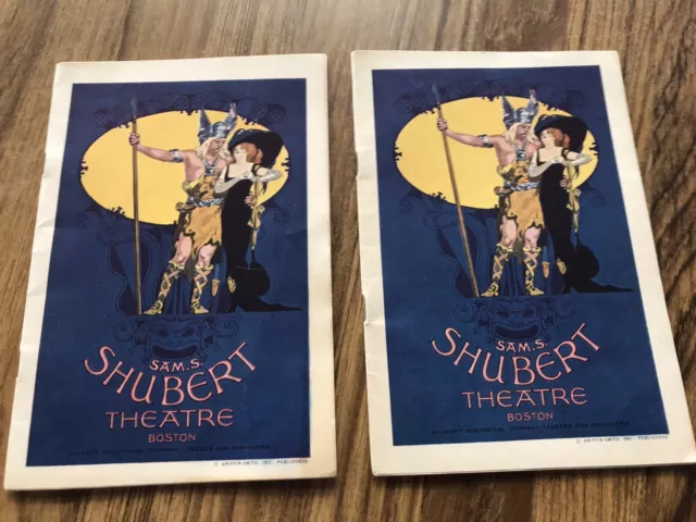 Antique Early 1900’s 1913 Original Set 2 Sam Shubert Theater Programs