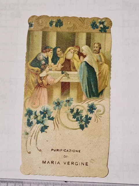 Santino Holy Card fustellato Purificazione di Maria Vergine 1927 ZA1038 ^