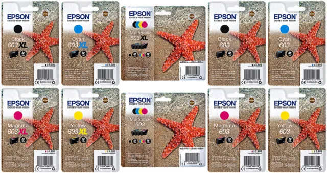 D'ORIGINE EPSON CARTOUCHES d'encre 603/603 xl étoile de mer