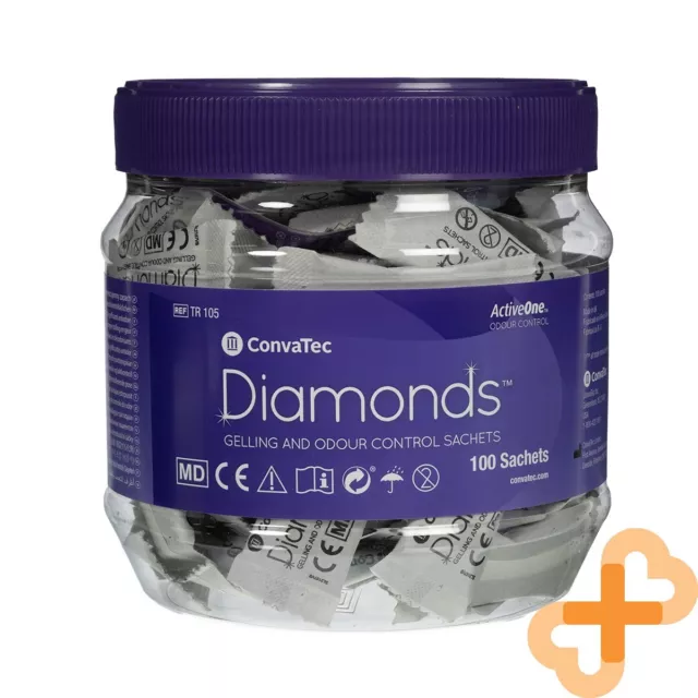 ConvaTec Diamonds Aktivkohle Päckchen 100 Stück Geliermittel Und Geruch Control