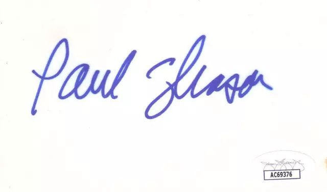 PAUL GLEASON d. 2006 Signed 3x5 Index Card Actor/The Breakfast Club JSA AC69376