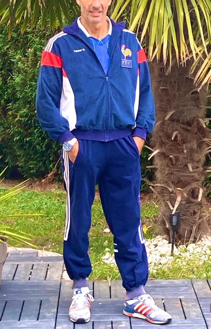Survêtement Adidas Challenger - Veste Velours Vintage Bleue - Taille S - Occasion TB