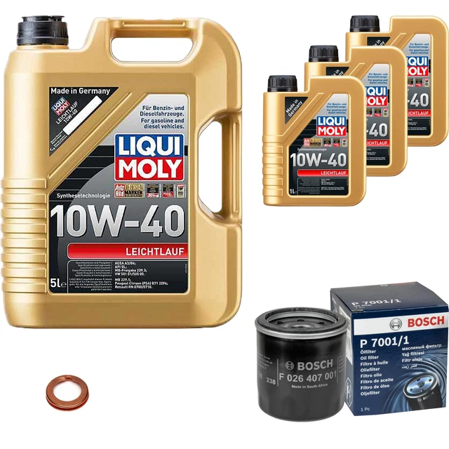 Filtro olio Bosch 8L Liqui Moly Funzionamento Leggero 10W-40 per Nissan Infiniti Qashqai +2 I