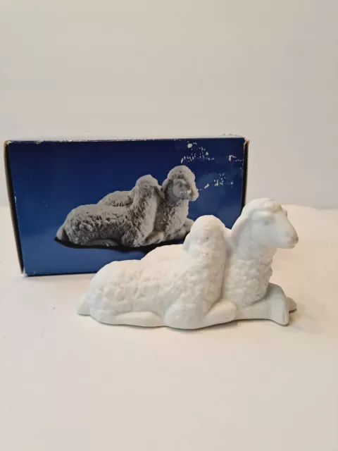 Avon Nativity Collectibles THE SHEEP White Porcelain Bisque Figurine