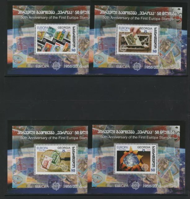 GEORGIA 2006 50th ANNIV OF EUROPA STAMPS - SET OF 4 M/SHEETS (SG488) *MNH*