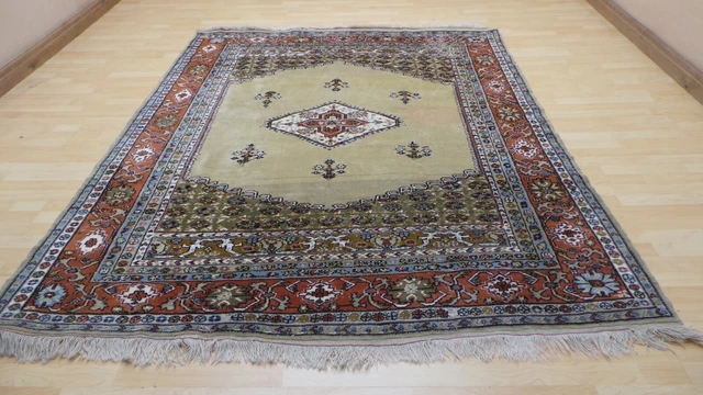 Large Turkish CARPET RUG HAND MADE Oriental Living Room 7ft 9" x 6ft 6"