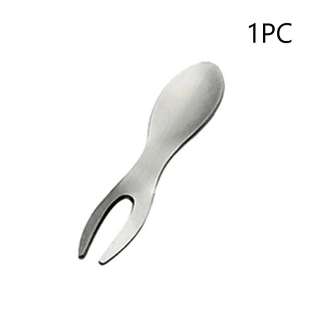 1/5Pcs Kawaii Stainless steel Cartoon Fork Fruit Children Snack Cake Toothpick