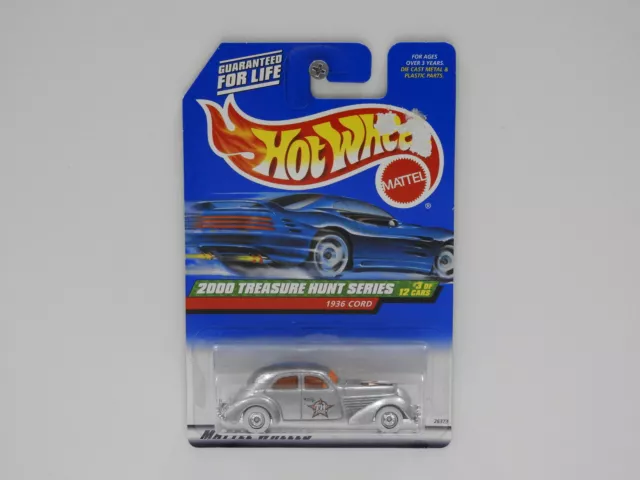 1 64 1936 CORD 2000 Hot Wheels Treasure Hunt Long Card Hot