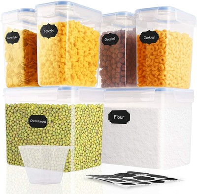 Pasta SOLEDI Contenitori Alimentari Set di 10 Contenitori Cucina Ermetici Senza BPA Buon Aiuto per Riporre la Cucina Facile da Pulire Perfetto per Cereali Avena Cheerios ECC Noci 