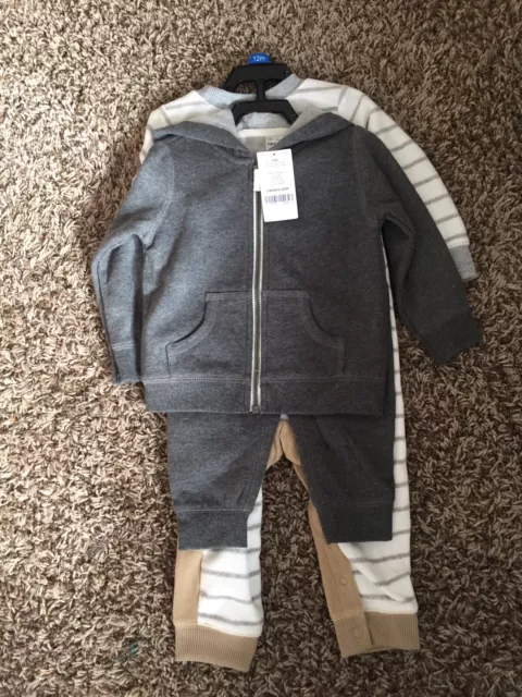 *New* Carters Baby Boys 3 Pieces Set 121i842  12M