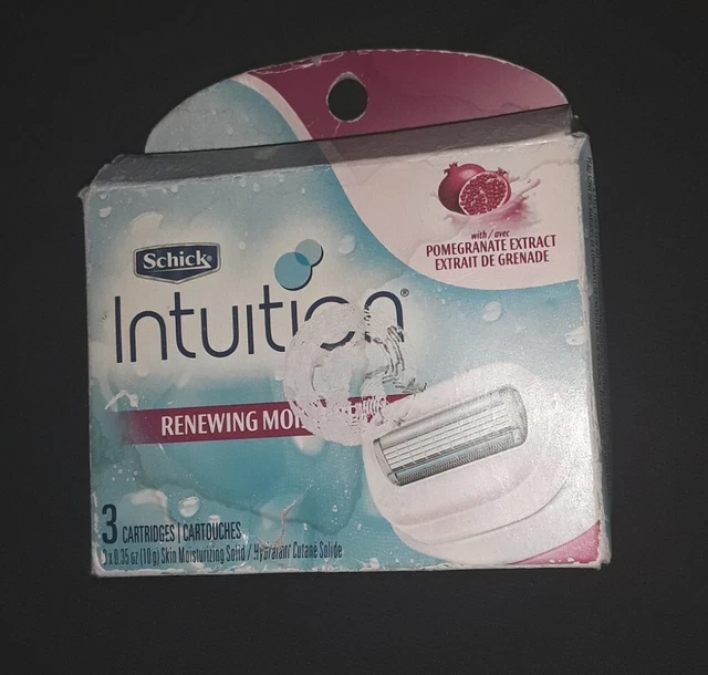 Hojas de afeitar de granada Schick Intuition. 3 cartuchos 4 hojas. Nuevo