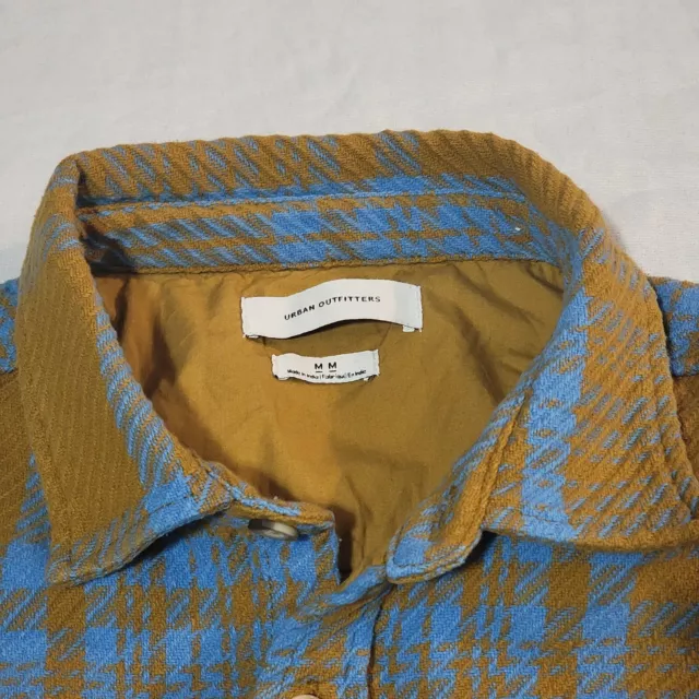 URBAN OUTFITTERS MENS Flannel Shirt Jacket Size Medium Blue Brown $24. ...