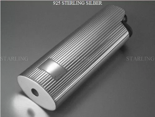 925 Plata Funda Hilo Guilloche Campo de Grabado Nueva Producción Para Grande Bic