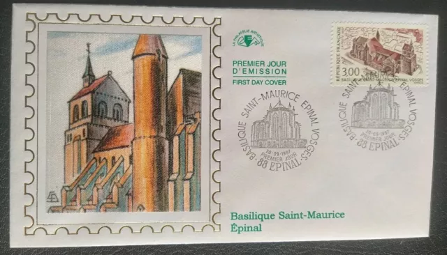 Enveloppe premier jour basilique Saint-Maurice Épinal 1997 timbre N°3108 CEF Soi