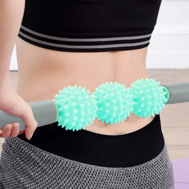 Yoga Stick Muscle Roller Stick Cellulite Spiky Ball For Back Arms Shoulde UK HEL