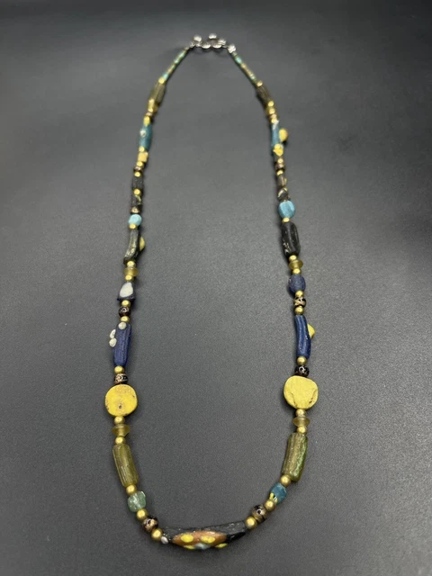 Old Trade Antique Jewelry Of Roman Glass Beads Necklace From Ancient Roman