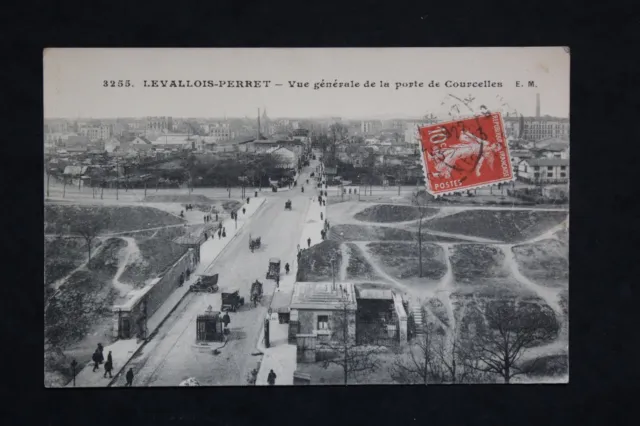 CPA postcard - LEVALLOIS-PERRET - general view of the Porte de Corcelles