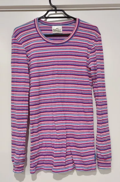 KATHMANDU Size Small Women Long Sleeve Polypropylene Top Blouse Stripe Stretch