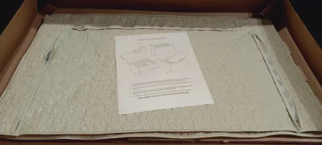 Vintage 70's Sears Roebuck & Co. Large Zippered Storage Chest Retro Vinyl In Box
