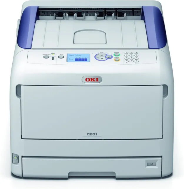 OKI C831dn A3 USB Network Duplex Desktop Color Laser Printer / With Toners