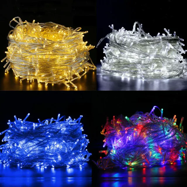 20-50M LED Fairy String Lights Mains Plug In Outdoor Christmas Tree Party Decor