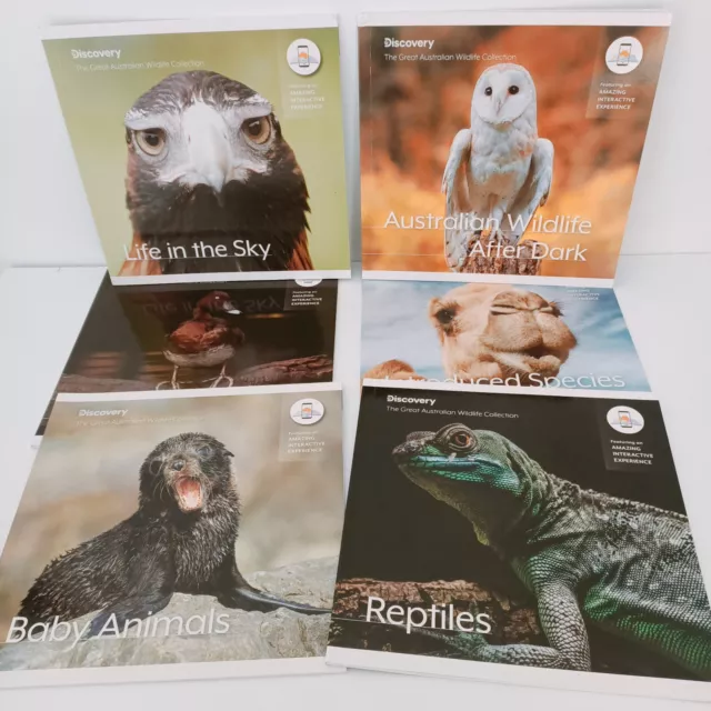 Discovery The Great Australian Wildlife Collection x 6 books reptiles Paperback