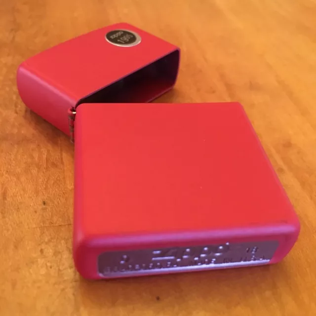 Genuine Zippo classic red matte windproof Lighter CASE ONLY No Insert/Box 2