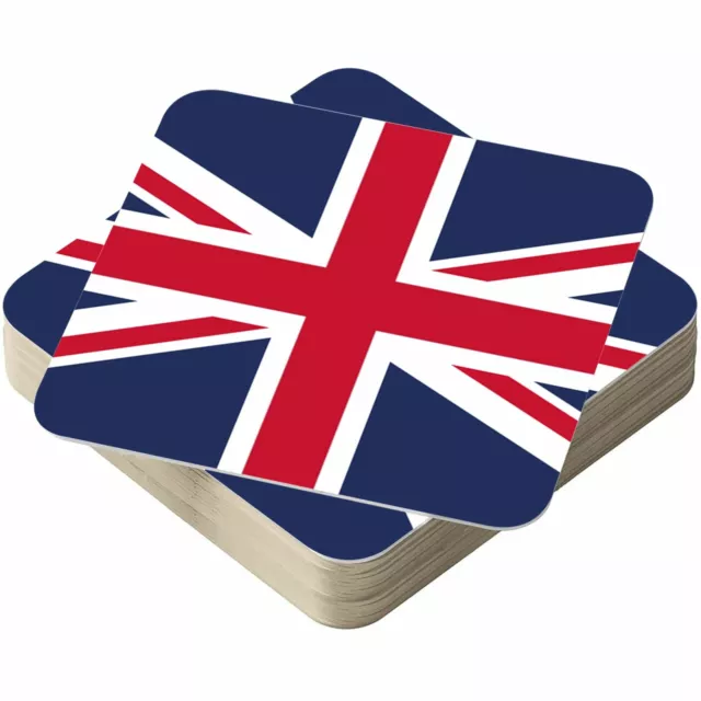 Union Jack Flag Beer Mats Home Bar Accessories Packs 24, 48, 96 Round or Square