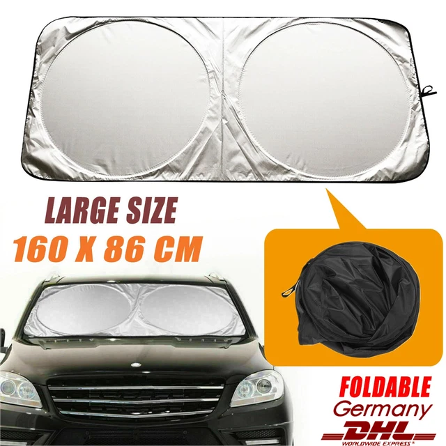 Sonnenblende Auto 86CMx160CM Front/Heckscheibe Innen UV Sonnenschutz Faltbar DHL