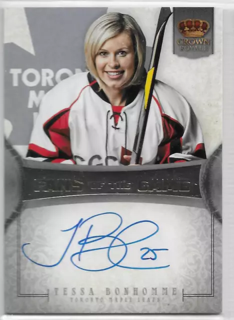 Tessa Bonhomme 2013-14 Panini Crown Royale Fans Of The Game Auto Ssp Tsn Mg