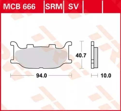 Bremsbelag für Yamaha XVS 1100 Drag Star VP05 Bj. 1999 TRW Lucas MCB666SV