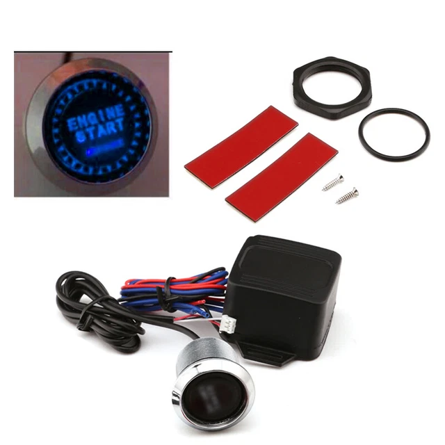 US 12V Car Engine Start Keyless Entry Push Button Switch Lgnition Starter Kit
