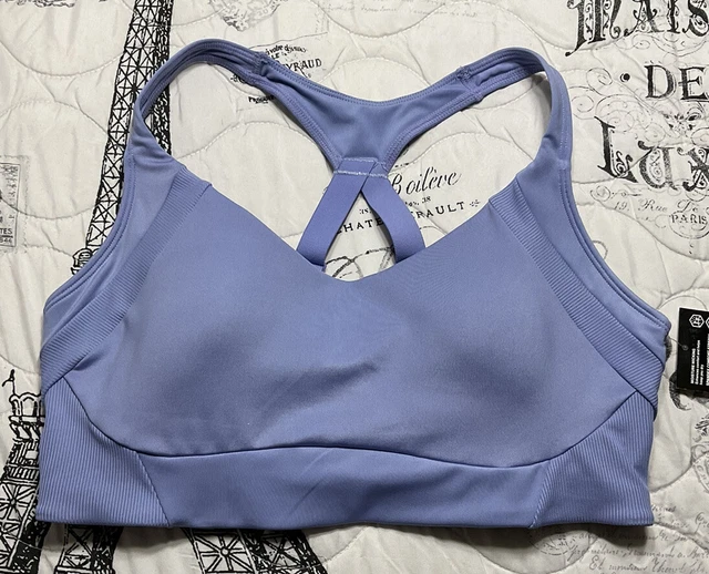 NWT AVIA MOLDED Split Racerback Sports Bra Perfect Periwinkle