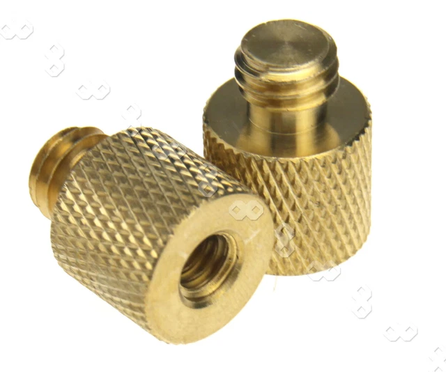 Cabezal de trípode adaptador de hilo de conversión de 2 x 3/8'''' hembra a 1/4' macho