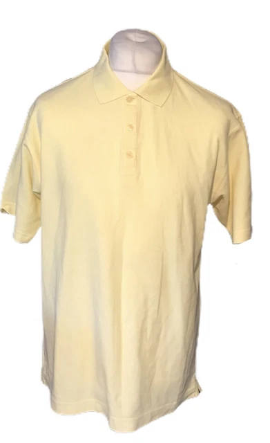 NIKE Men's Golf Polo T Shirt Yellow Short Sleeve Medium