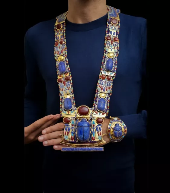 King Tutankhamun Scarab Necklace, Pectoral for King Tutankhamun