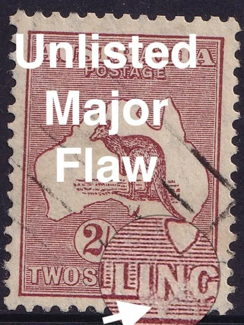 AUSTRALIA KANGAROO 2/ UNLISTED MAJOR SHADING FLAWS Cofa WMK VG - FU