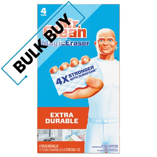 Magic Eraser Extra Durable, 4.6 X 2.4, 0.7" Thick, 4/b | Bulk order of 5 Boxes