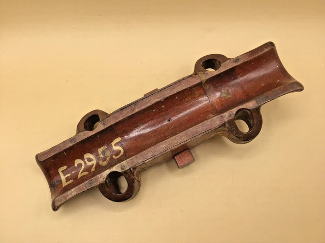 Antique Wood Mold Foundry Pattern Industrial steampunk sand cast pipe 4 hole