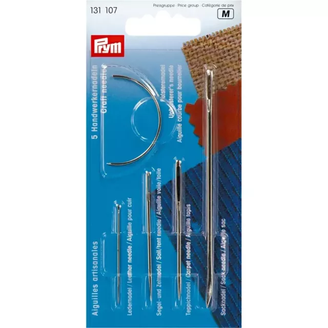 Prym Assorted Craft Needles for Upholstery, Leather, Sail and Carpet 131107