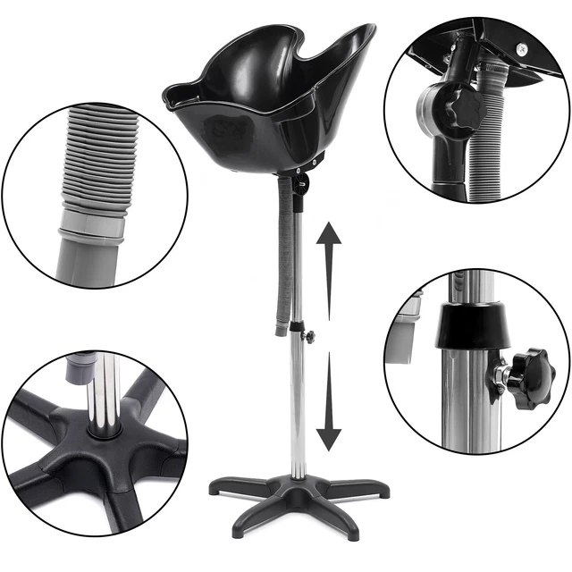 Lavabo para el cabello champú lavabo móvil peluquería casa lavabo trasero DE
