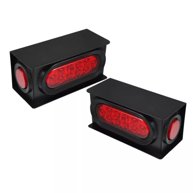 2uds LED Negro Rojo Remolque Luz Barra Impermeable Marcador ID Barra
