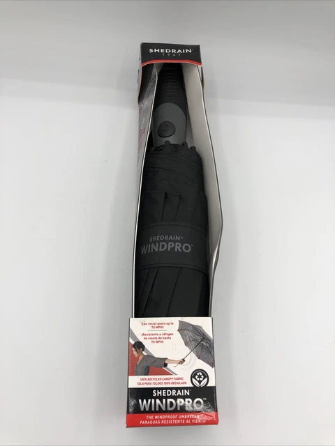 ShedRain Walksafe Windpro Vented Auto Open/Close Umbrella - Compact Folding Design