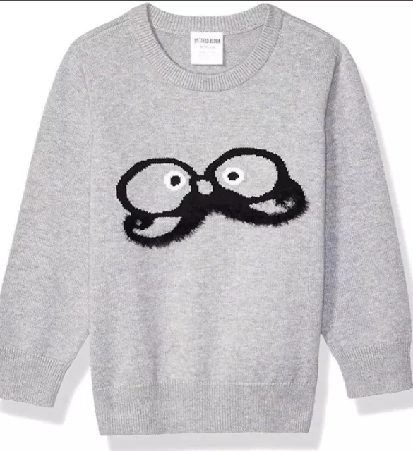 Boys Mustachio Sweater