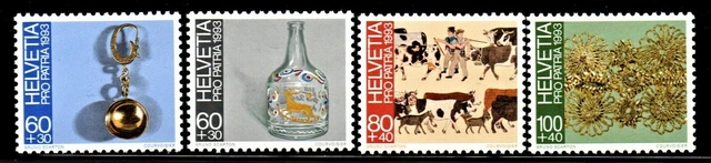 Schweiz Satz MiNr. 1502-1505 von 1993 Pro Patria Postfrisch N 0758
