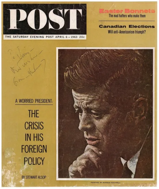 Kennedy, John F. (1917-1963) - Magazine portrait signed AS PRESIDENT