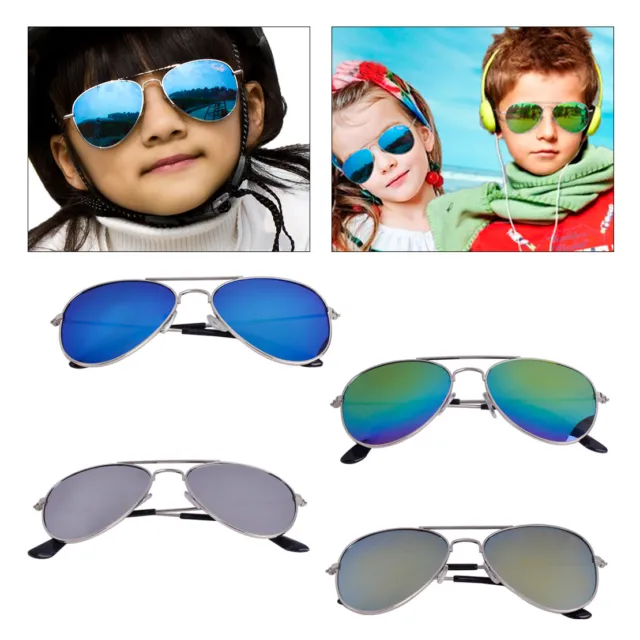 Cool Child Kids Boy Girl Retro UV400 Sunglasses Metal Frame Sun Glasses
