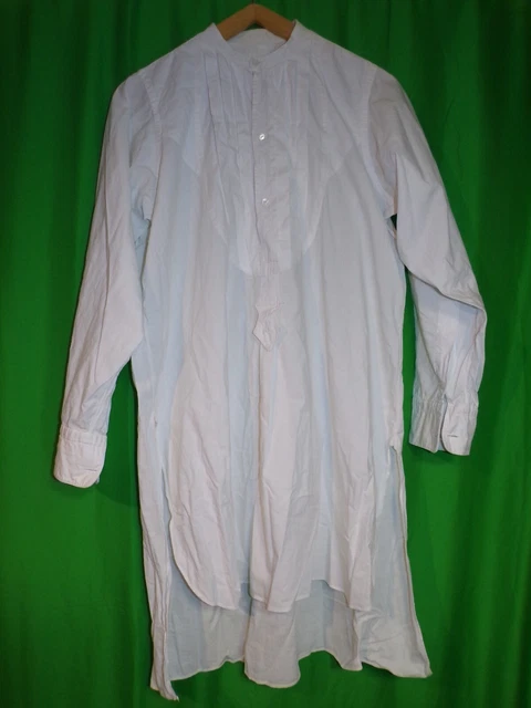 Chemise Vintage En Lin Grand-père - Modèle Ancien N°52 Pour Homme - État Correct Et Plein De Charme