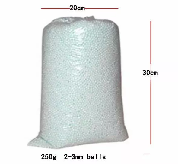 Poliestireno 500g 250g Plástico Espuma Mini Cuentas Bola DIY Blanco Decorar De