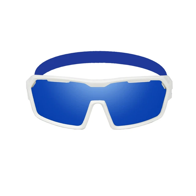 OCEAN CHAMELEON Floating Sunglasses Kiteboarding Surf Matte White & Blue Lens